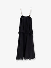 CHLOE':Flounced silk long dress