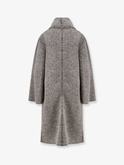 ALBERTA FERRETTI:Bouclé coat with herringbone pattern