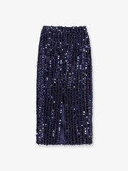 ACTUALEE:Midi skirt with sequins