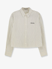 MIU MIU: Striped cotton shirt