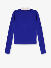 CELINE: Cashmere and silk polo shirt with logo embroidery on the front