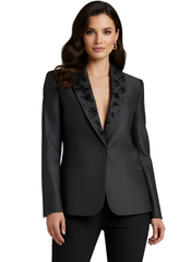 Virgin wool and silk blazer