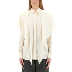 Stella mccartney: Layered Panel Long-Sleeve Semi-Sheer Shirt