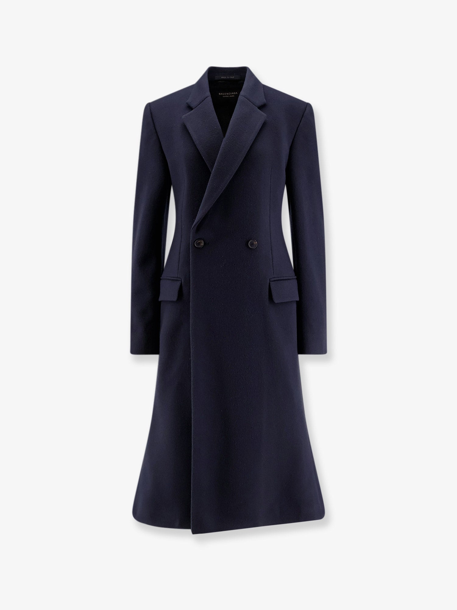 BALENCIAGA:Godet Midi double-breasted wool coat