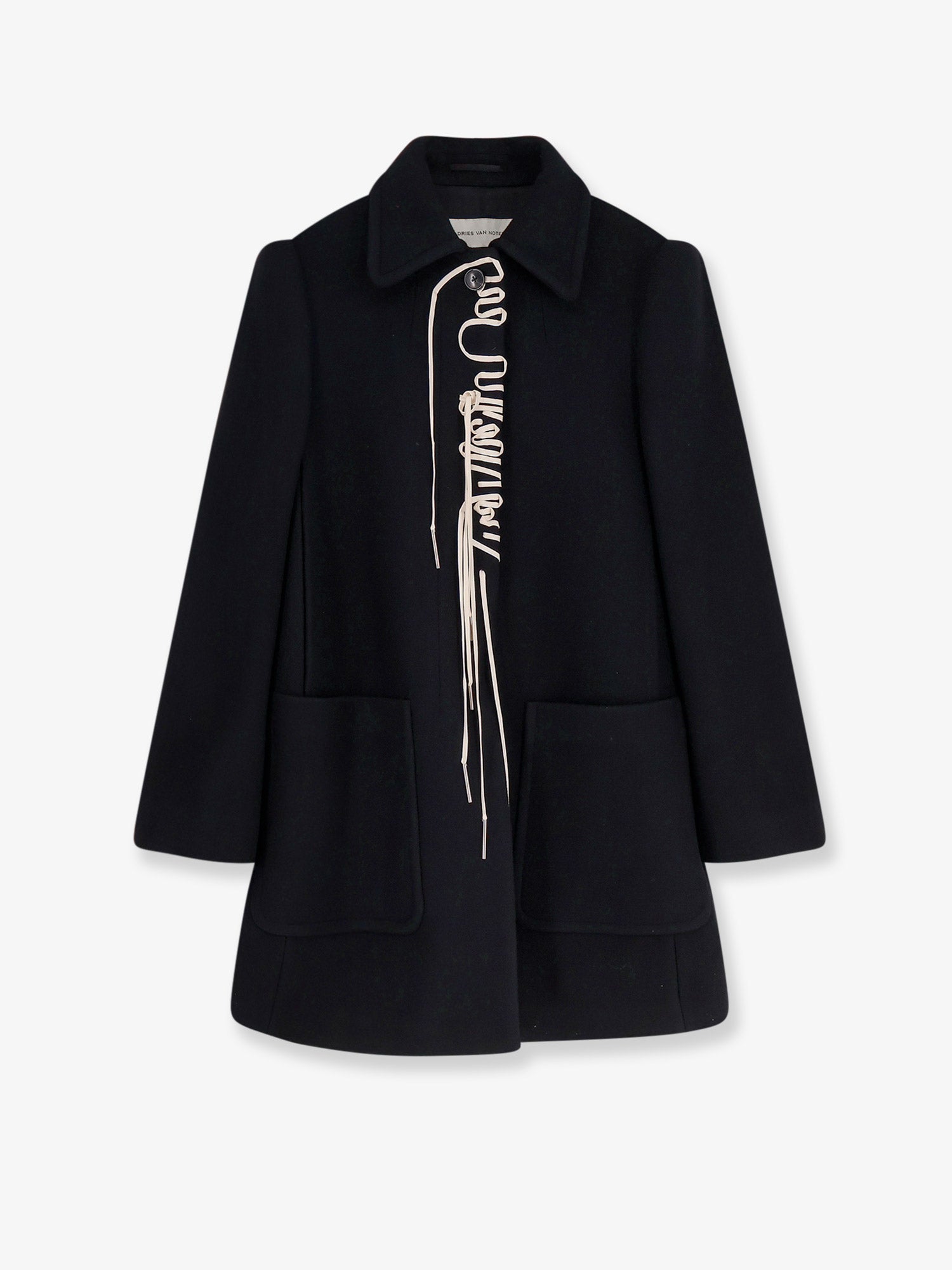 DRIES VAN NOTEN: Rebela wool blend coat