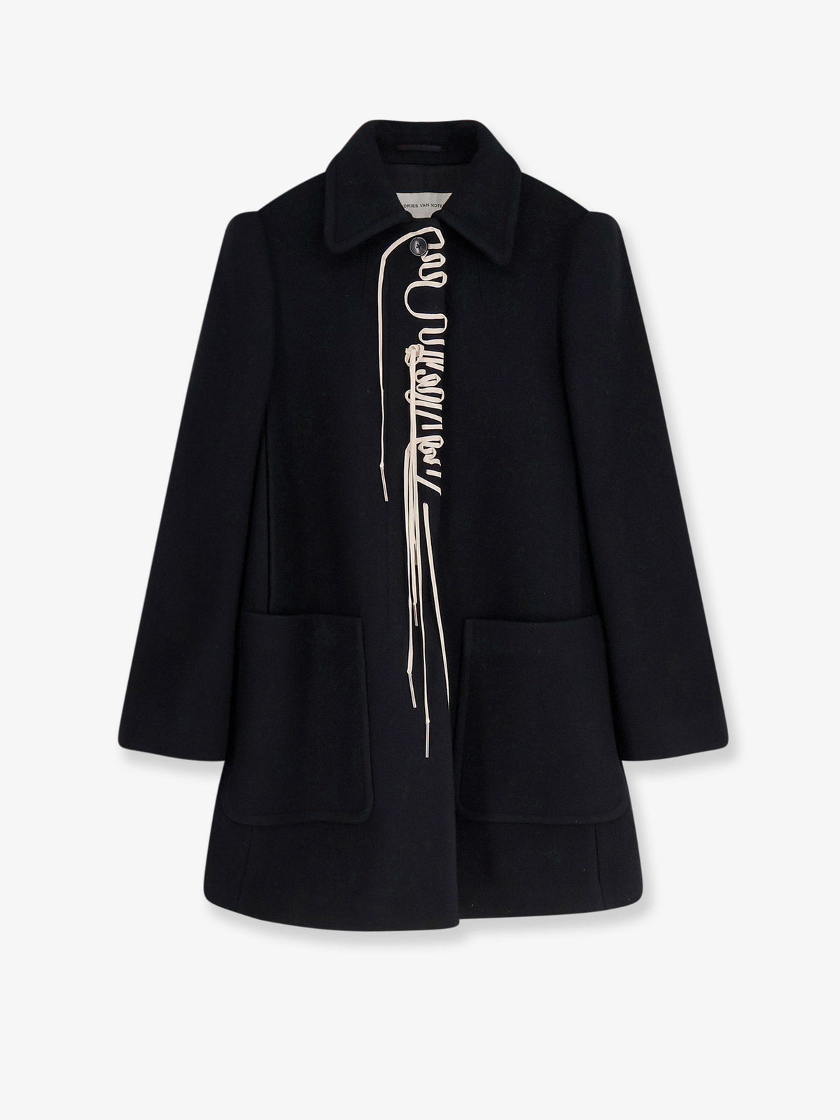 DRIES VAN NOTEN: Rebela wool blend coat