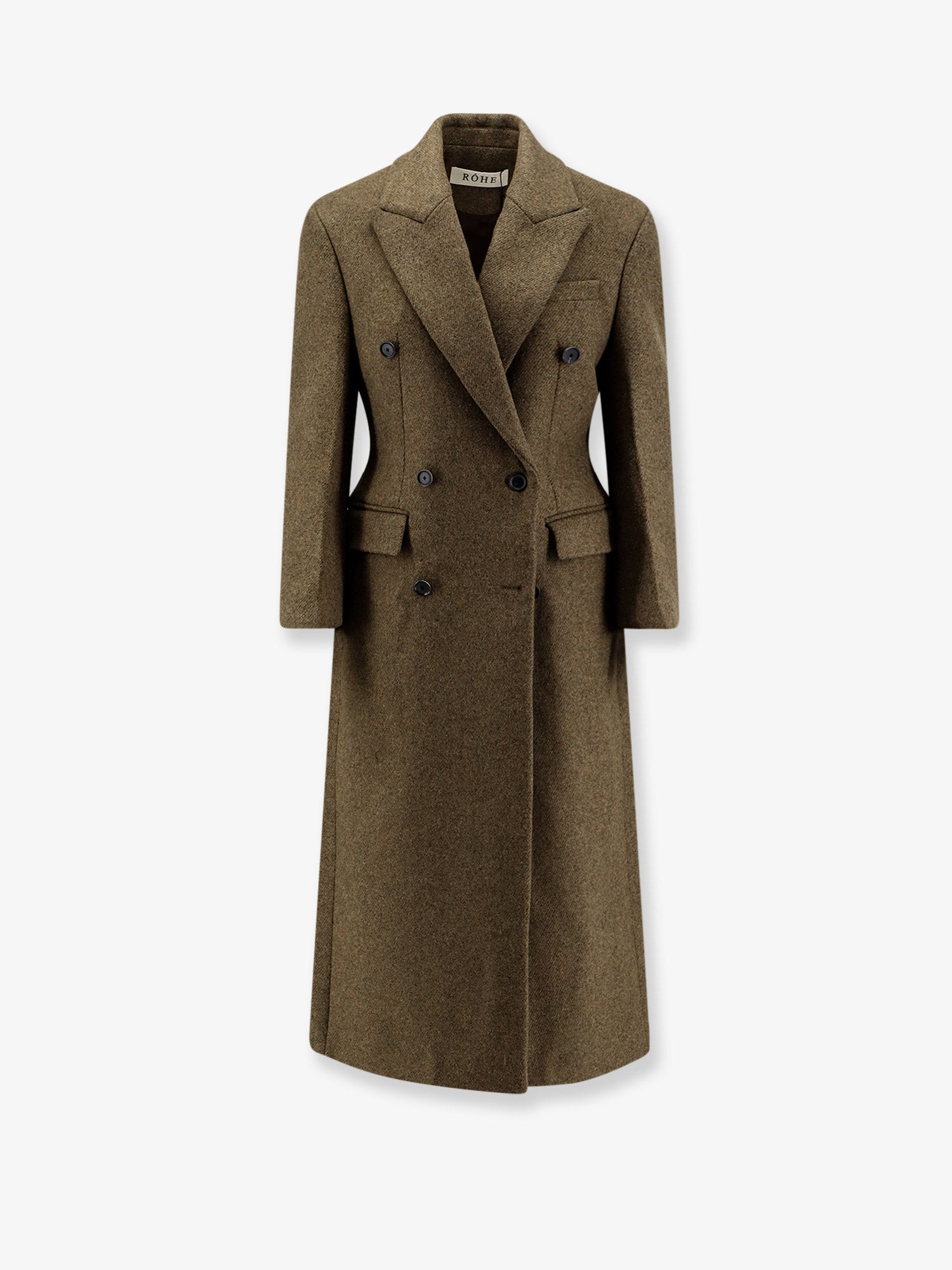 ROHE:Hourglass alpaca blend coat