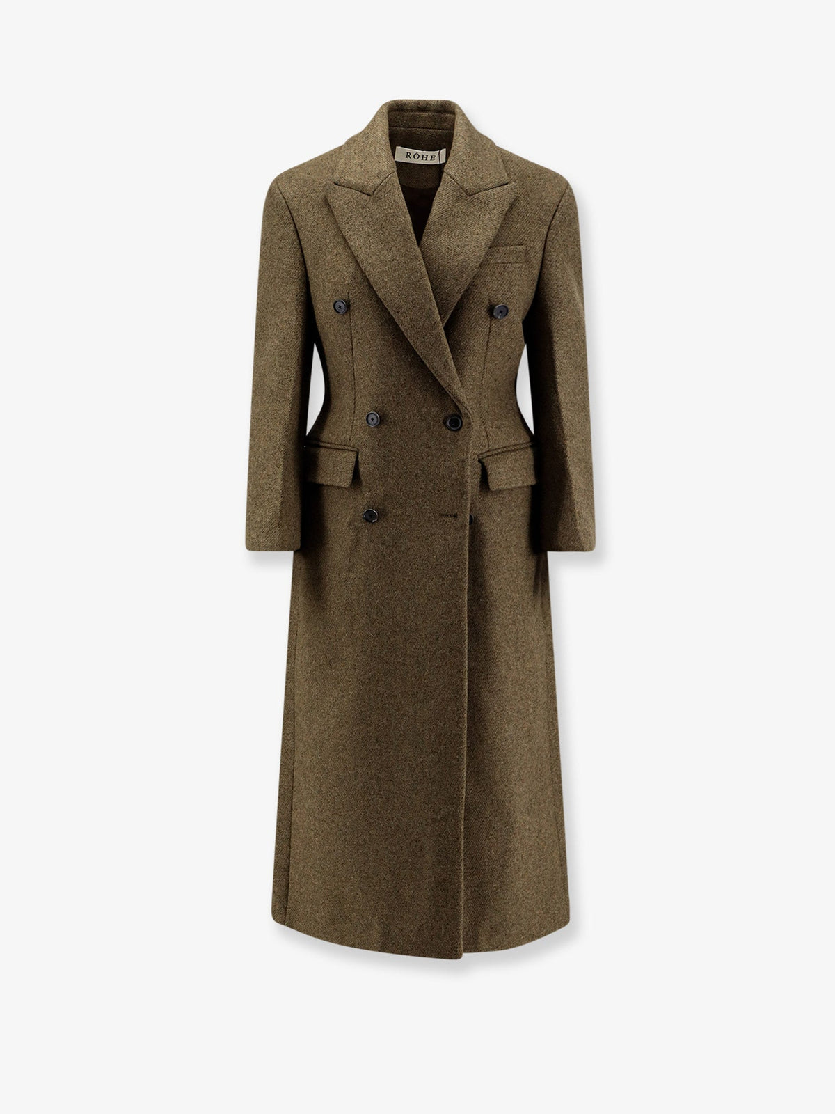 ROHE:Hourglass alpaca blend coat