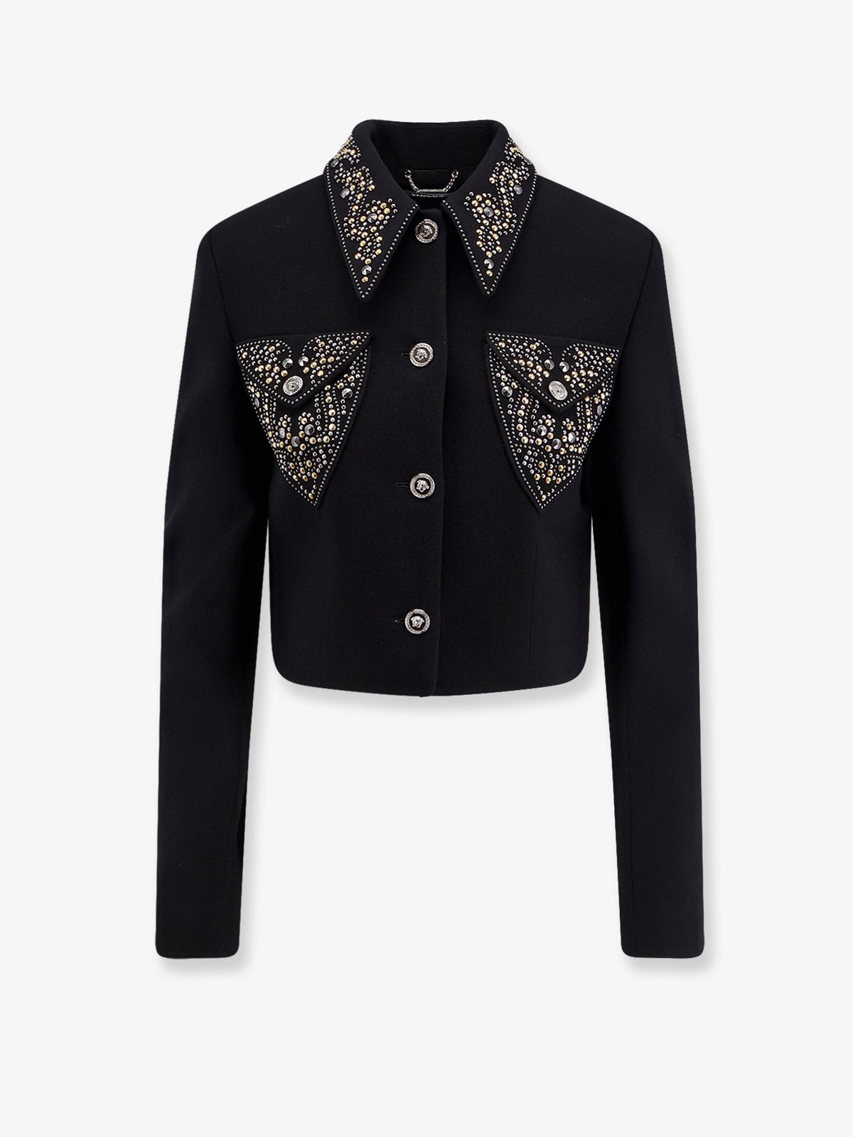 VERSACE: Informal light weight wool crepe blazer