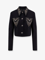 VERSACE: Informal light weight wool crepe blazer