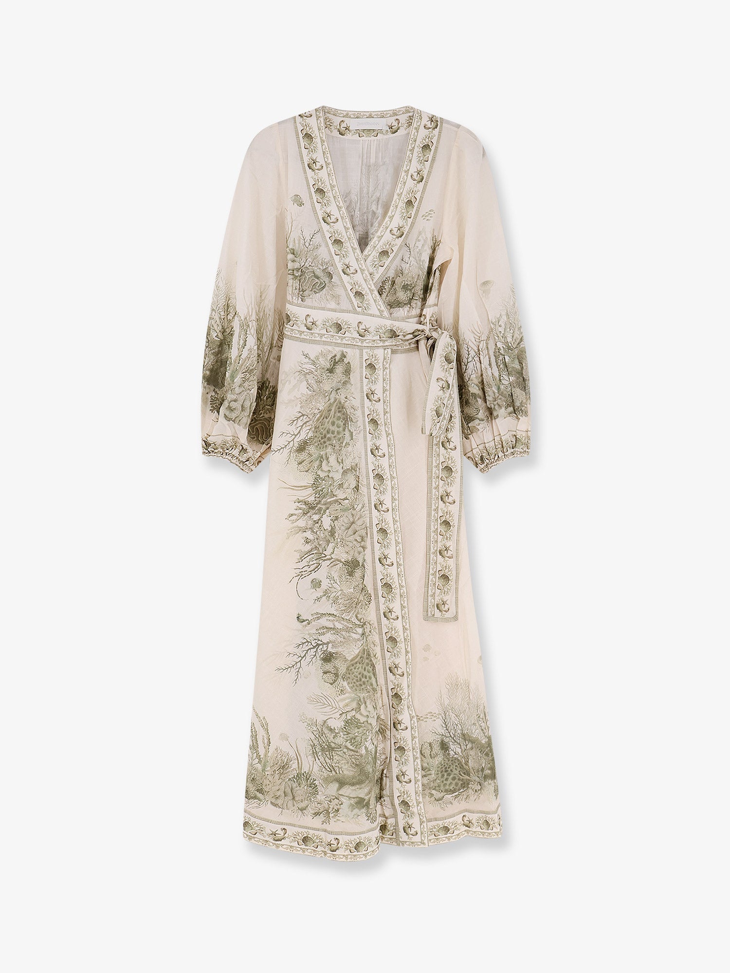 ZIMMERMANN:Wanderlust Wrap Cotton Midi Dress