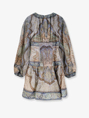 ZIMMERMANN:Wanderlust Cotton And Silk Mini Dress