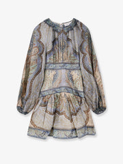 ZIMMERMANN:Wanderlust Cotton And Silk Mini Dress