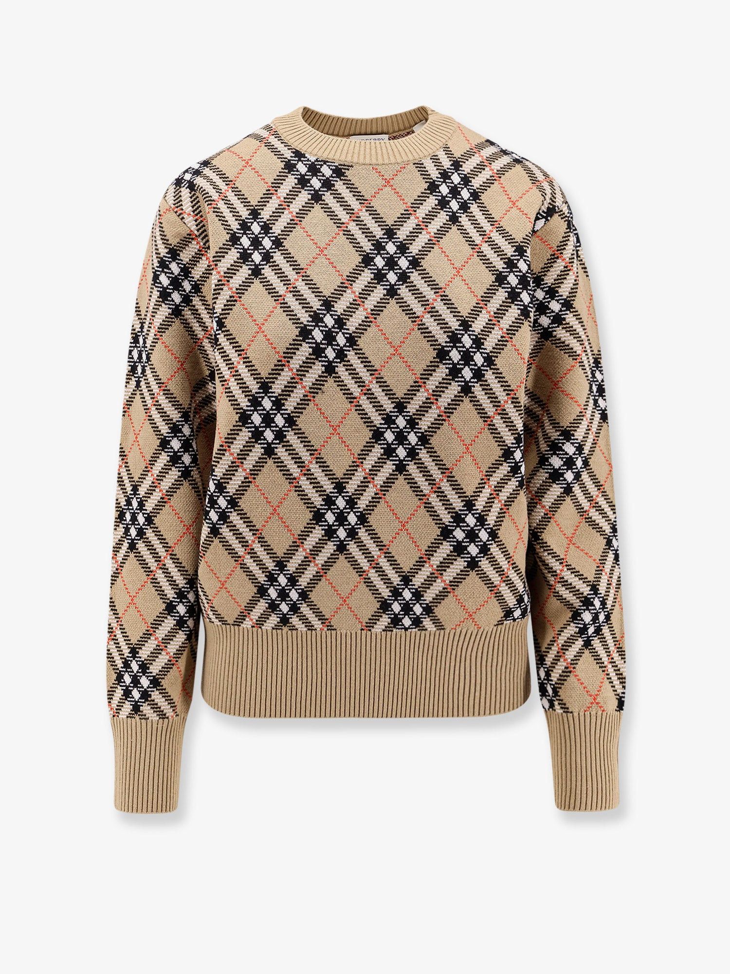 BURBERRY:Wool sweater with Burberry Check motif