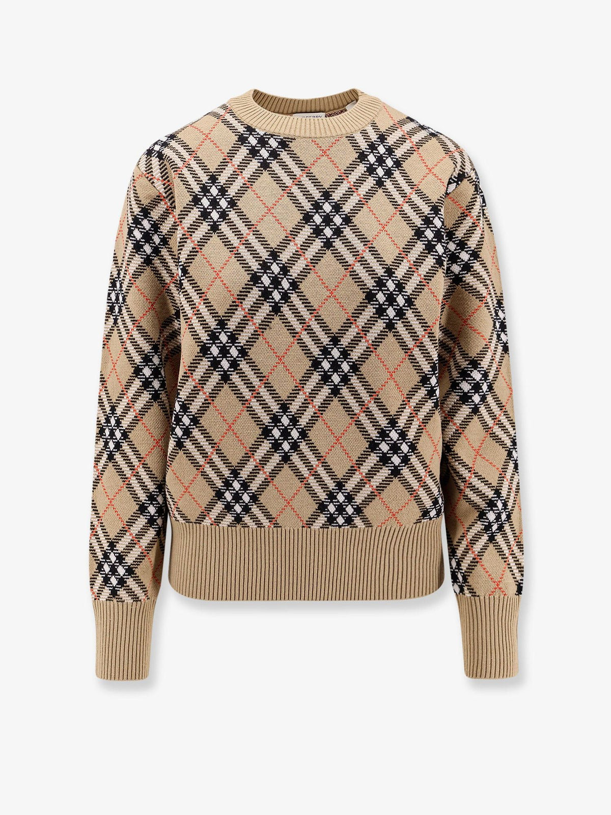BURBERRY:Wool sweater with Burberry Check motif