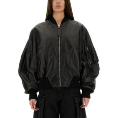 LEATHER BOMBER JACKET