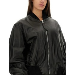 LEATHER BOMBER JACKET