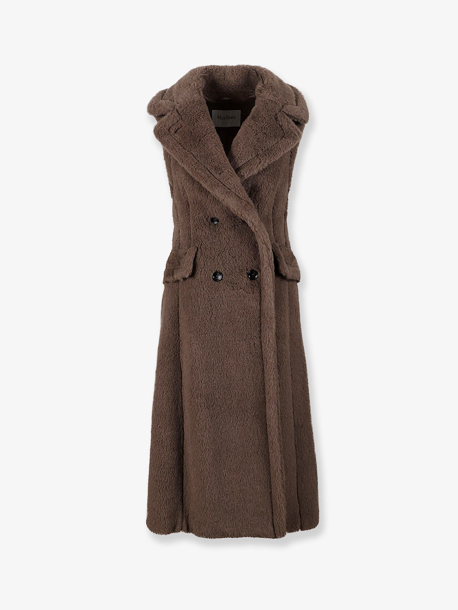 MAX MARA: Boario sleeveless alpaca blend coat
