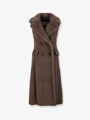 MAX MARA: Boario sleeveless alpaca blend coat