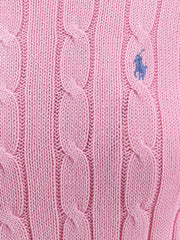 Cotton sweater with embroidered logo on the front