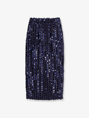 ACTUALEE:Midi skirt with sequins