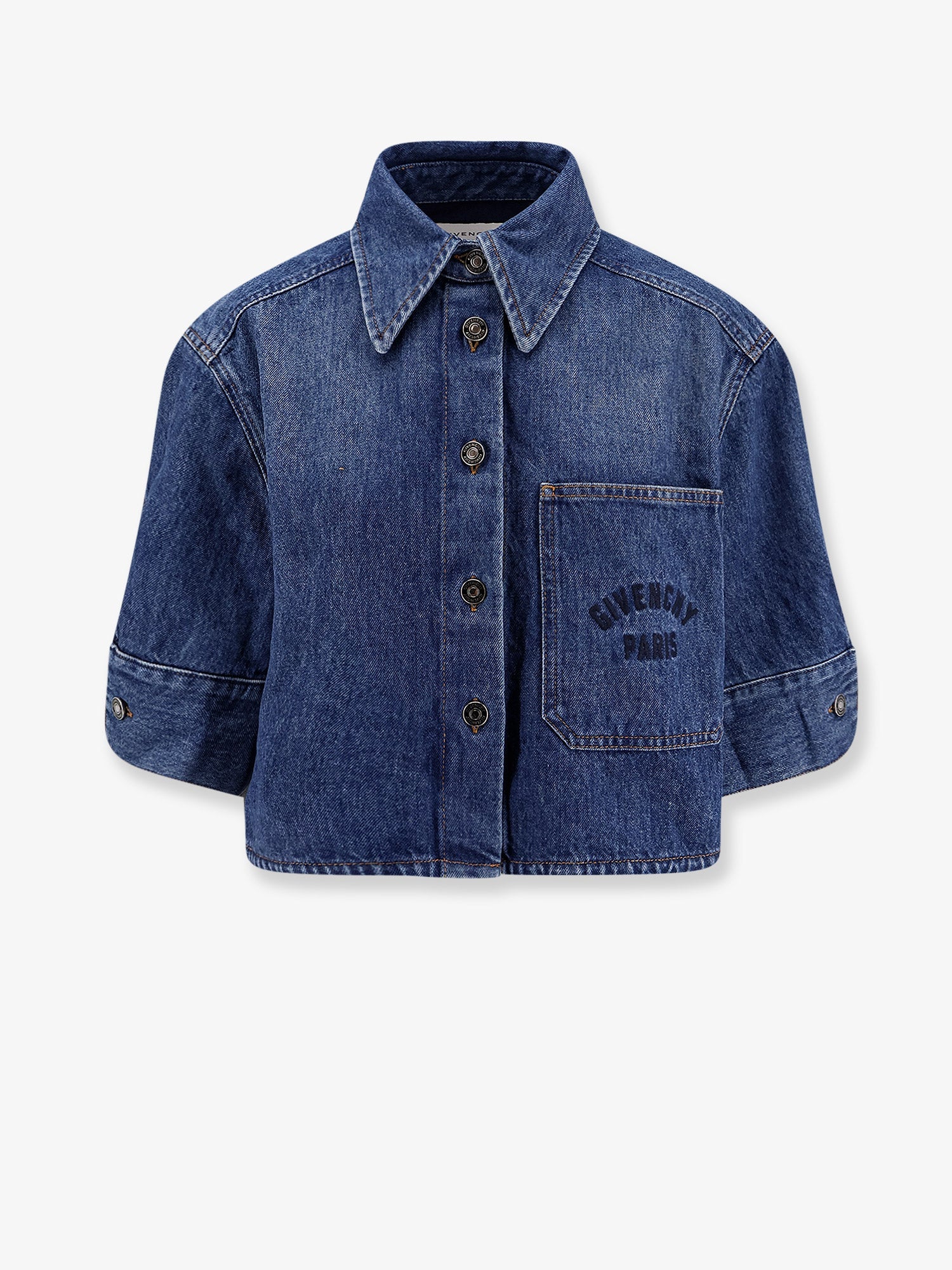 GIVENCHY: Cocoon blue denim shirt