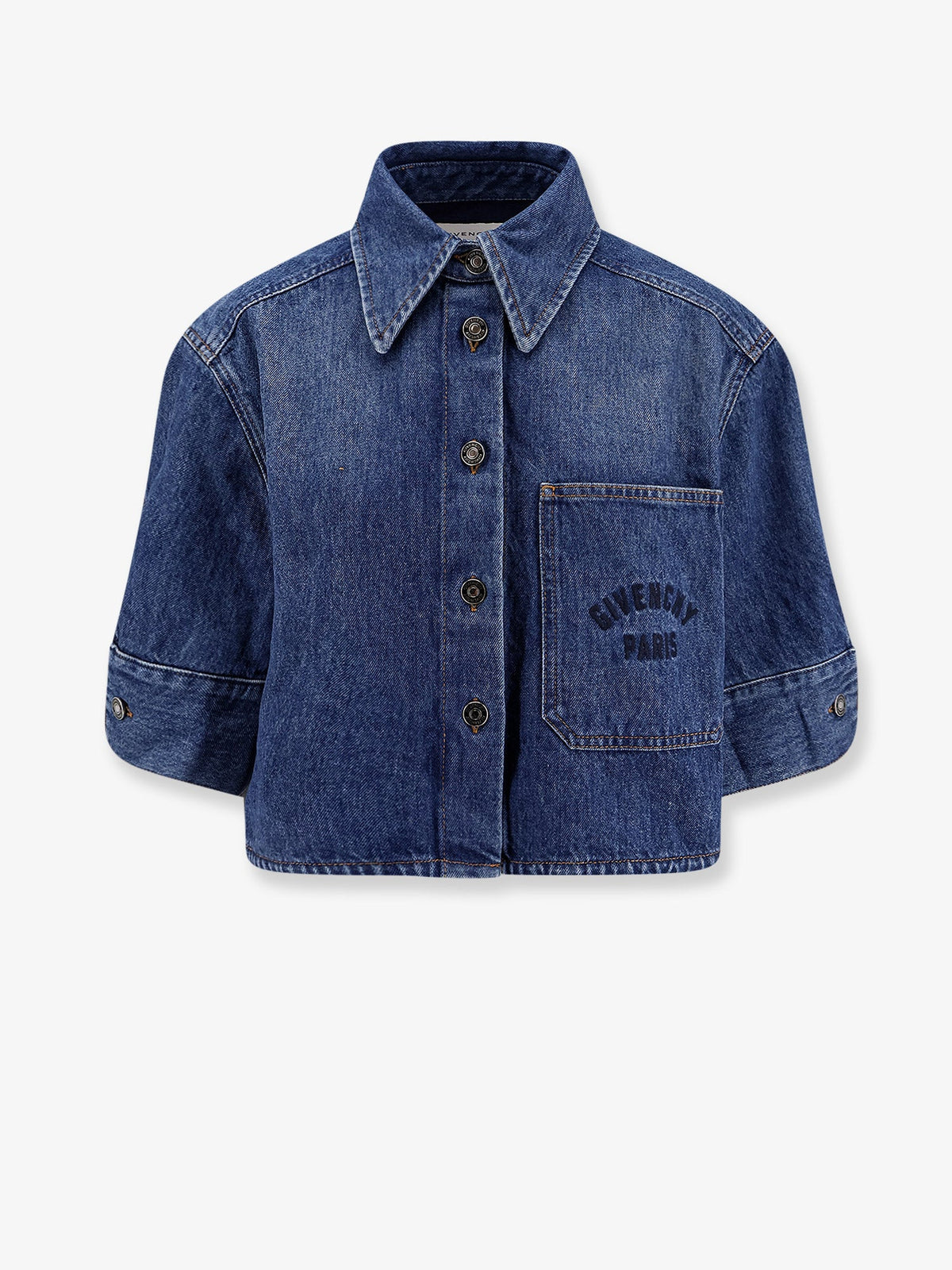 GIVENCHY: Cocoon blue denim shirt