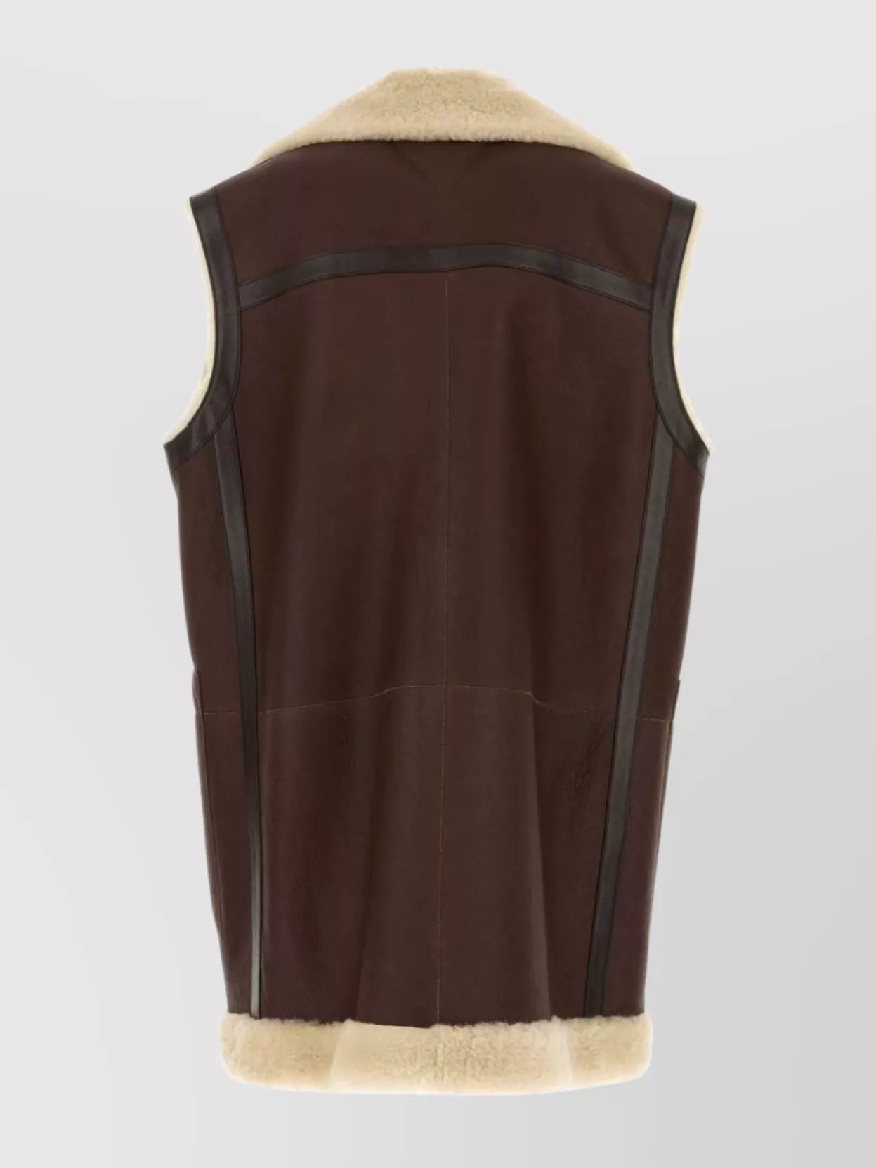 Bottega Veneta: LEATHER AND SHEARLING VEST