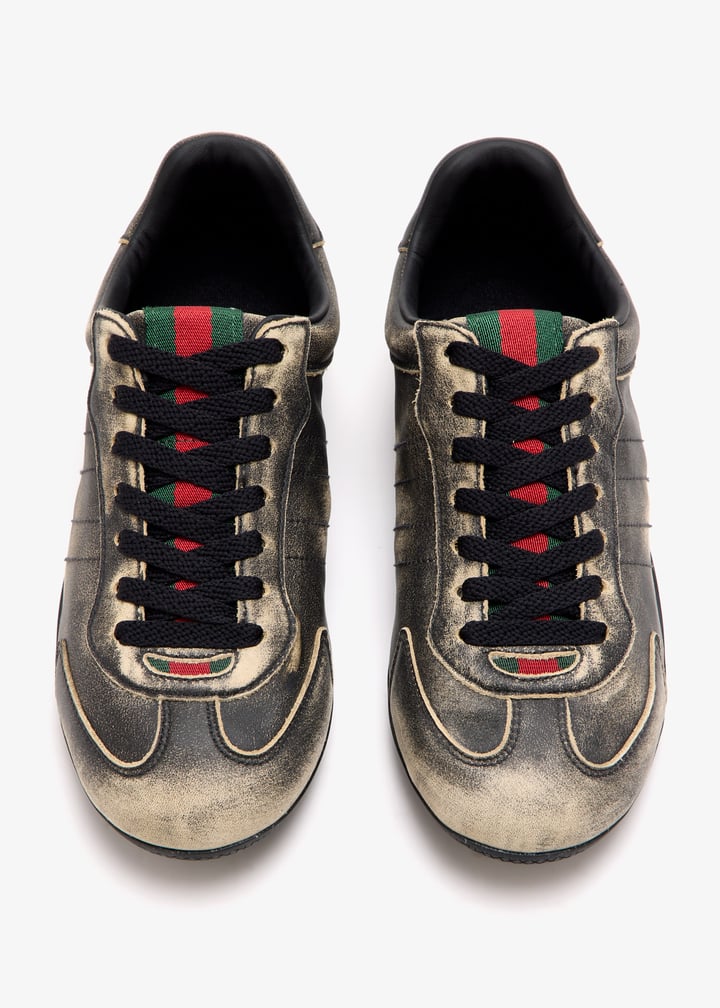 Gucci Shift délavé leather sneakers