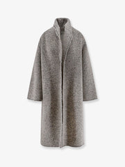 ALBERTA FERRETTI:Bouclé coat with herringbone pattern